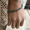N6741b Bracelet turquoise véritable et argent pour femme - Bijoux Bracelets en ligne Ninanina