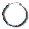 N6741e Bracelet turquoise véritable et argent pour femme - Bijoux Bracelets en ligne Ninanina
