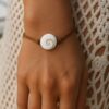 N6743 Bracelet oeil de sainte lucie pas cher fait main porte-bonheur - Bijoux Bracelets coquillages en ligne Ninanina
