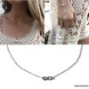 N6756a collier ras de cou infini femme argent 925 - Bijoux Colliers en ligne Ninanina