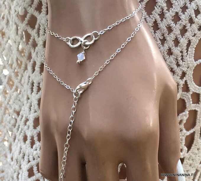 N6756h collier ras de cou infini femme argent 925 - Bijoux Colliers en ligne Ninanina