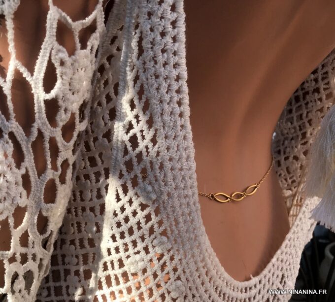 N6774b Chaine hanches femme plaqué or - Bijoux Chaines en ligne Ninanina