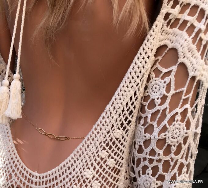 N6774c Chaine hanches femme plaqué or - Bijoux Chaines en ligne Ninanina