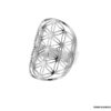 N6779 Bague fleur de vie argent Acier inoxydable - Bijoux Bagues en ligne Ninanina