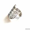 N6779d Bague fleur de vie argent Acier inoxydable - Bijoux Bagues en ligne Ninanina