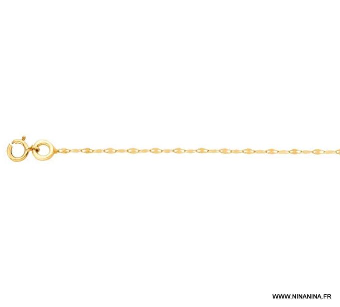 N6780C chaine de cheville or 18 carats femme maille fantaisie - Bijoux Chaines en ligne Ninanina