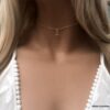 N6789 Ras de cou Swarovski pendentif goutte et Argent 925 pour femme - Bijoux Colliers en ligne Ninanina