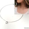 N6789a Ras de cou Swarovski pendentif goutte et Argent 925 pour femme - Bijoux Colliers en ligne Ninanina