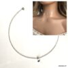 N6789h Ras de cou Swarovski pendentif goutte et Argent 925 pour femme - Bijoux Colliers en ligne Ninanina Zoom sur le ras de cou en argent sterling 925 avec pendentif goutte Swarovski - Bijou élégant et artisanal