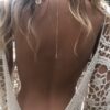 N6790i Collier de dos Swarovski et argent pendentif goutte pour femme - Bijoux Colliers en ligne Ninanina