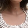 N6790j Collier de dos Swarovski et argent pendentif goutte pour femme - Bijoux Colliers en ligne Ninanina