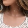 N6790l Collier de dos Swarovski et argent pendentif goutte pour femme - Bijoux Colliers en ligne Ninanina