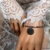 N6797c Jonc Acier avec médaille lisse pour femme - Bijoux Bracelets en ligne Ninanina