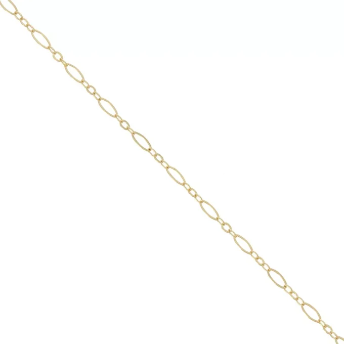 N8599c Chaine de cheville or laminé 14 carats gold filled maille fantaisie - Bijoux de pieds en ligne Ninanina