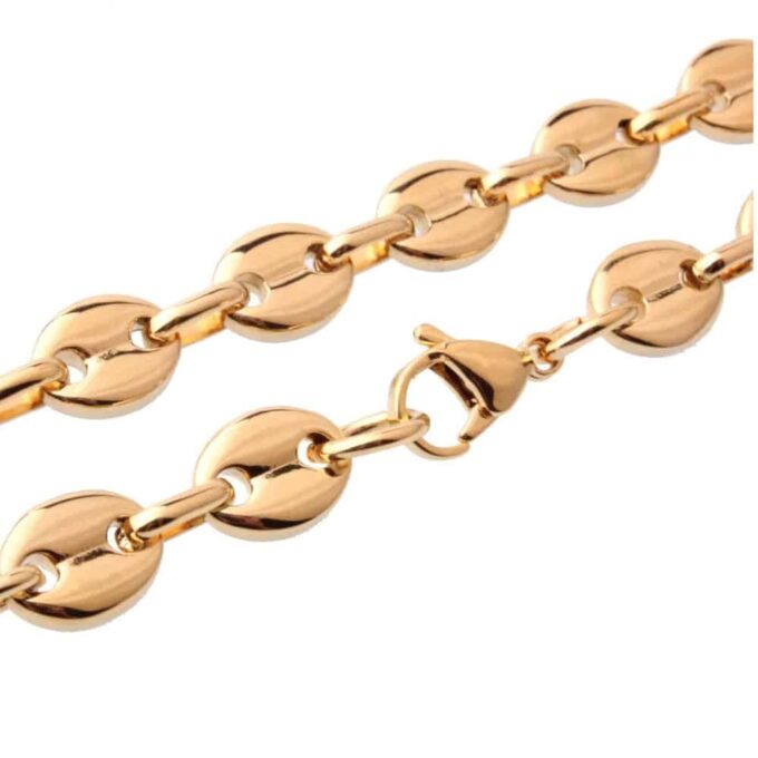 N6576b Bracelet grain de café or plaqué pour homme - Bijoux bracelets-en ligne Ninanina