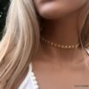 N6785c Ras de cou plaqué or femme chaine gros maillons - Bijoux Colliers en ligne Ninanina