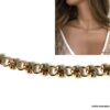 N6785h Ras de cou plaqué or femme chaine gros maillons - Bijoux Colliers en ligne Ninanina