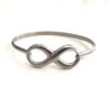 N6802g Jonc infinity acier inoxydable argent - Bracelet infini - Bijoux Bracelets en ligne Ninanina