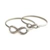 N6802h Jonc infinity acier inoxydable argent - Bracelet infini - Bijoux Bracelets en ligne Ninanina