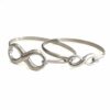 N6802i Jonc infinity acier inoxydable argent - Bracelet infini - Bijoux Bracelets en ligne Ninanina