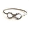 N6802j Jonc infinity acier inoxydable argent - Bracelet infini - Bijoux Bracelets en ligne Ninanina