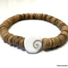 N6810 Bracelet œil st lucie homme porte bonheur perles bois - Bijoux Bracelets en ligne Ninanina