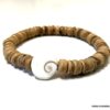 N6810b Bracelet œil st lucie homme porte bonheur perles bois - Bijoux Bracelets en ligne Ninanina