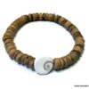 N6810d Bracelet œil st lucie homme porte bonheur perles bois - Bijoux Bracelets en ligne Ninanina