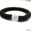 N6810d Bracelet œil st lucie homme porte bonheur perles bois noir - Bijoux Bracelets en ligne Ninanina