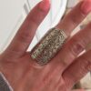 N6812e Bague mandala large etain plaqué argent ajustable boheme chic - Bijoux Bagues en ligne Ninanina