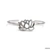 N6834C Bague pour pied ou phalange lotus acier inoxydable argent - Bijoux Bagues de pied en ligne Ninanina