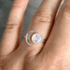 N6847e bague croissant de lune pierre de lune - Bijoux Bagues en ligne Ninanina
