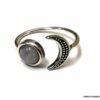 N6847f bague croissant de lune pierre de lune - Bijoux Bagues en ligne Ninanina