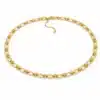 N8612a Collier Or Femme Artisanal - Ras de cou grosse maille Acier Doré - Bijoux Colliers femmes en ligne Ninanina