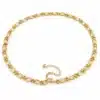 N8612d Collier Or Femme Artisanal - Ras de cou grosse maille Acier Doré - Bijoux Colliers femmes en ligne Ninanina
