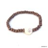 N6866 Bracelet oeil de ste lucie femme perles de bois 6mm - Bijoux Bracelets en ligne Ninanina