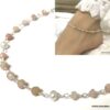 N6879 Chaine de cheville argent rose opale naturelle femme - Bijoux Chaines en ligne Ninanina