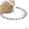 N6879h Chaine de cheville argent rose opale naturelle femme - Bijoux Chaines en ligne Ninanina