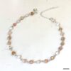 N6879I Chaine de cheville argent rose opale naturelle femme - Bijoux Chaines en ligne Ninanina