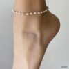N6879L Chaine de cheville argent rose opale naturelle femme - Bijoux Chaines en ligne Ninanina