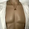 N5869c Collier Guadeloupe Acier inoxydable plaqué or homme - Bijoux Colliers en ligne Ninanina