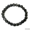 N6851b Bracelet Labradorite homme ou femme pierre grise mat Bijoux Bracelets ezn ligne Ninanina Bijou artisanal : bracelet en labradorite grise mat pour homme ou femme vu d'en haut - Fait à la main en France par Ninanina
