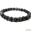 N6851d Bracelet Labradorite homme ou femme pierre grise mat Bijoux Bracelets ezn ligne Ninanina Détail du bracelet homme ou femme en pierre labradorite grise mat - Bijou fait main au design intemporel