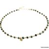 N6858c Collier ras de cou emeraude femme pierre de naissance mai - Bijoux Colliers en ligne Ninanina