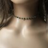 N6858g Collier ras de cou emeraude femme pierre de naissance mai - Bijoux Colliers en ligne Ninaninal