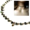 N6858h Collier ras de cou emeraude femme pierre de naissance mai - Bijoux Colliers en ligne Ninanina