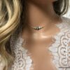 N6872a Collier Aigue marine et cristal de boheme argent 925 pour femme - Bijoux Colliers en ligne Ninanina