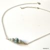 N6872f Collier Aigue marine et cristal de boheme argent 925 pour femme - Bijoux Colliers en ligne Ninanina