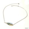 N6872g Collier Aigue marine et cristal de boheme argent 925 pour femme - Bijoux Colliers en ligne Ninanina
