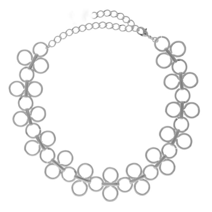 N6887c Collier ras de cou large femme - torque or ou argent - Bijoux Colliers en ligne Ninanina